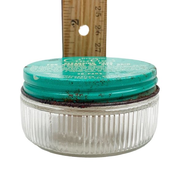 Vintage Dreskin Coolies Cleansing Pads Jar Empty Vanity Advertising MCM 40s Prop - Picture 9 of 9